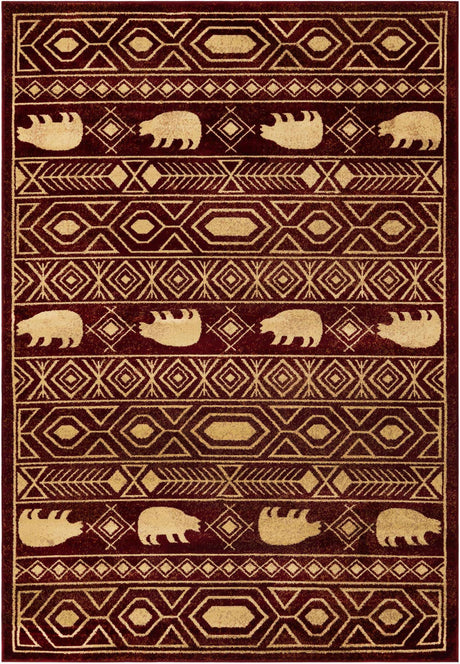 Red 6' 1 x 9' Pioneer Rectangle Area Rug