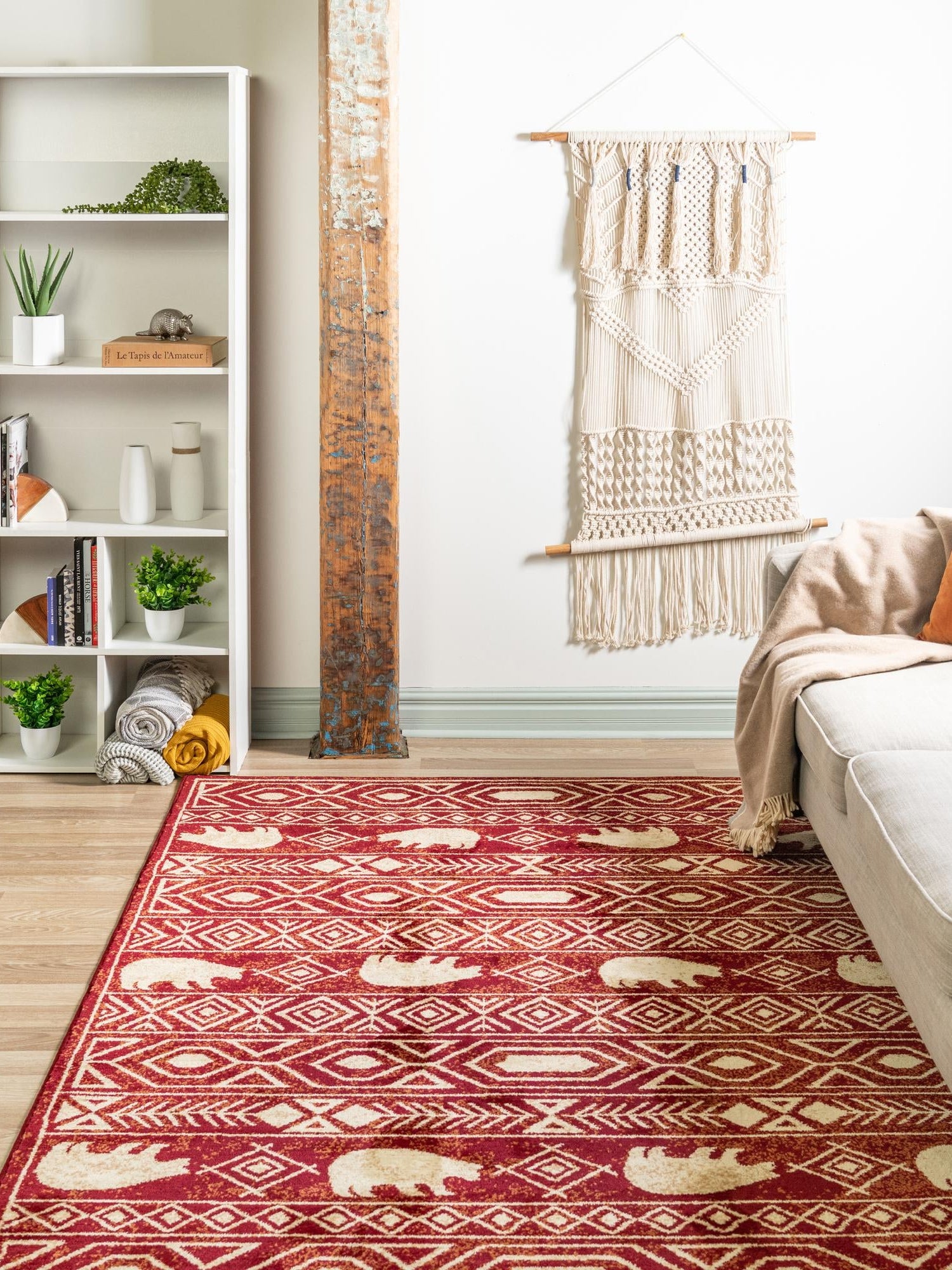 Red 2' x 3' 1 Pioneer Rectangle Area Rug