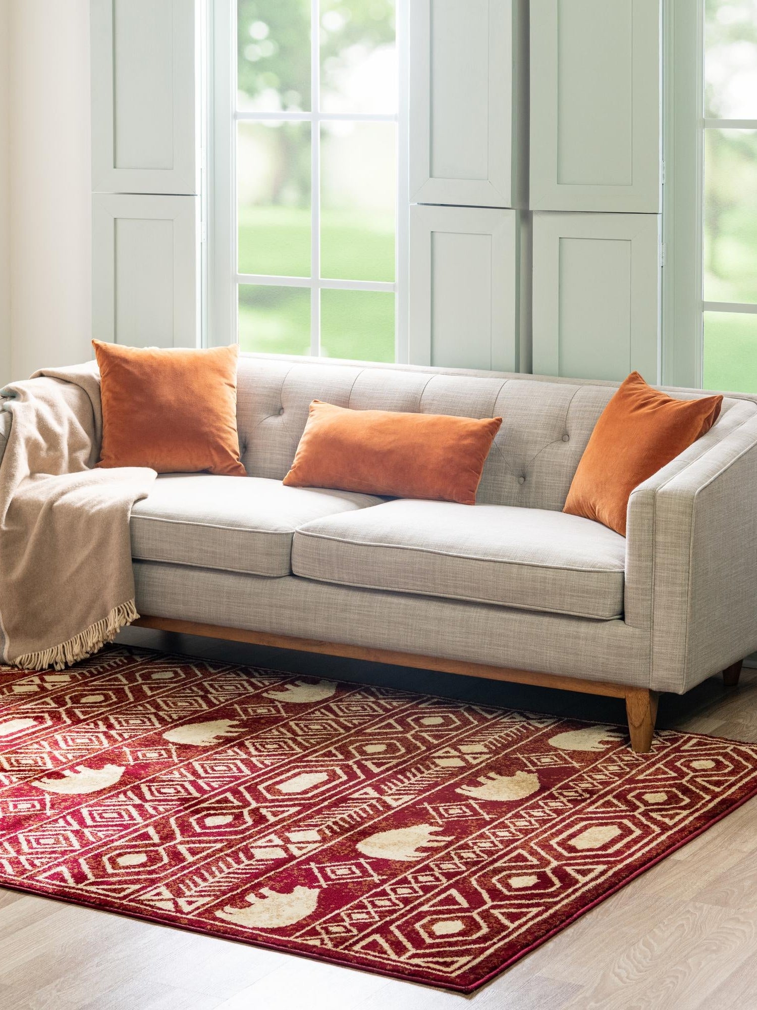 Red 10' x 14' 1 Pioneer Rectangle Area Rug