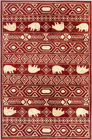 Red 5' 3 x 8' Pioneer Rectangle Area Rug