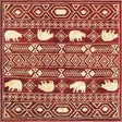 Red 5' 3 x 5' 3 Pioneer Square Area Rug