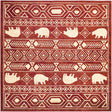 Red 7' 10 x 7' 10 Pioneer Square Area Rug