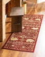 Red 2' 7 x 12' Pioneer Runner Area Rug Classic Southwestern Motif Durable Stain Resistant Easy Clean Carpet for Traditional Interior Decor for Sale at Rug Engine