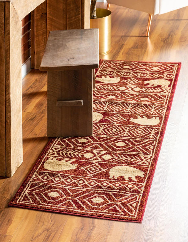 Red 2' x 6' 1 Pioneer Runner Area Rug