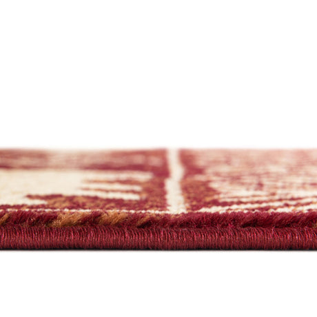 Red 2' 7 x 12' Pioneer Runner Area Rug Classic Southwestern Motif Durable Stain Resistant Easy Clean Carpet for Traditional Interior Decor for Sale at Rug Engine