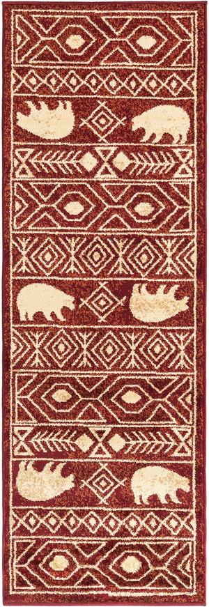 Red 2' x 6' 1 Pioneer Runner Area Rug