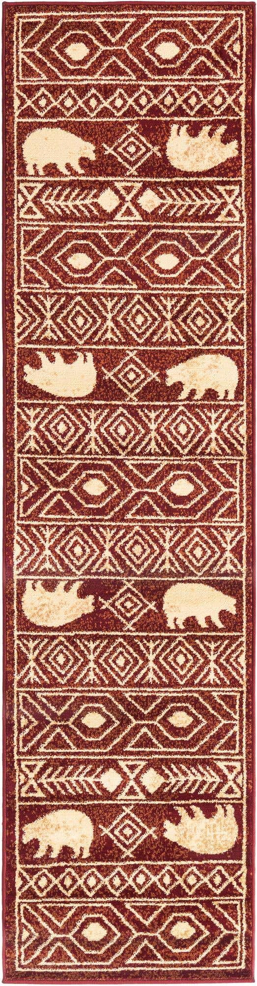 Red 2' x 8' Pioneer Runner Area Rug