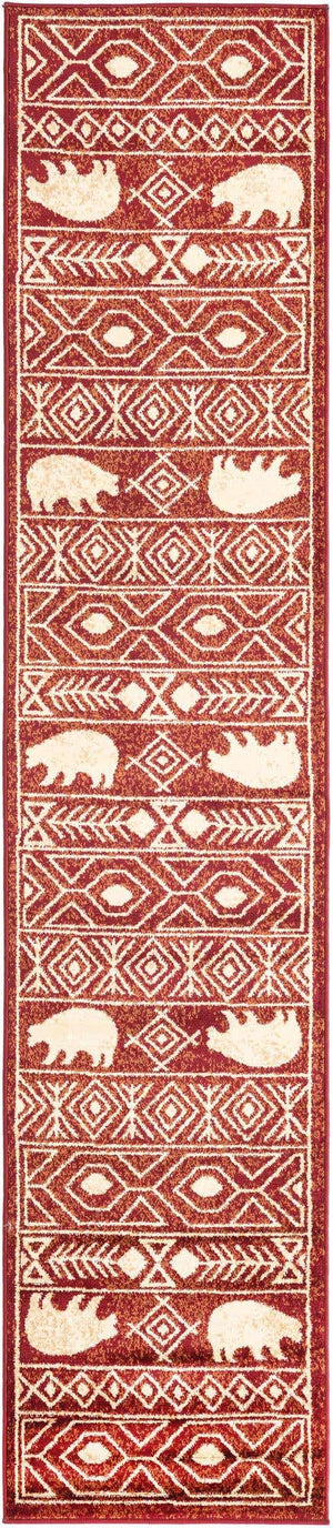 Red 2' x 10' Pioneer Runner Area Rug