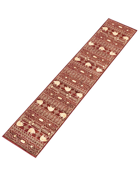 Red 2' 7 x 12' Pioneer Runner Area Rug Classic Southwestern Motif Durable Stain Resistant Easy Clean Carpet for Traditional Interior Decor for Sale at Rug Engine