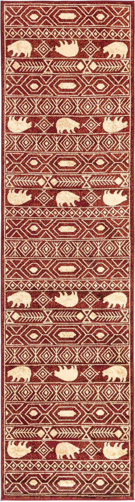 Red 2' 7 x 12' Pioneer Runner Area Rug