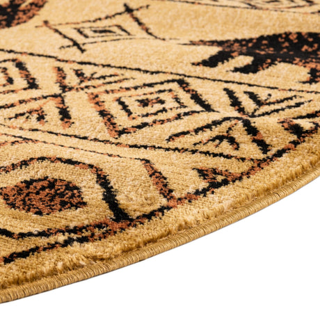 Cedar 5' 3 x 5' 3 Pioneer Round Area Rug Classic Southwestern Motif Durable Stain Resistant Easy Clean Carpet for Traditional Interior Decor for Sale at Rug Engine