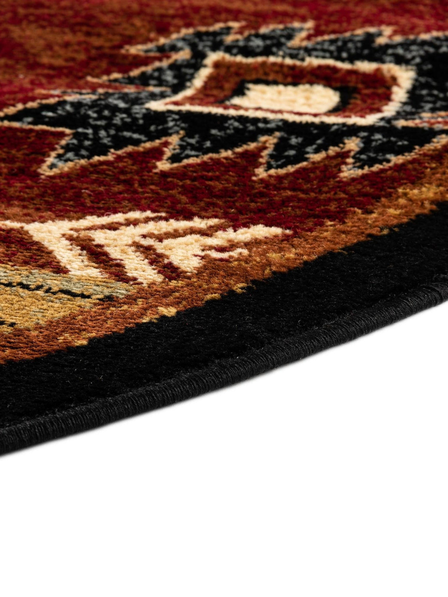 Red 8' x 8' Pioneer Round Area Rug