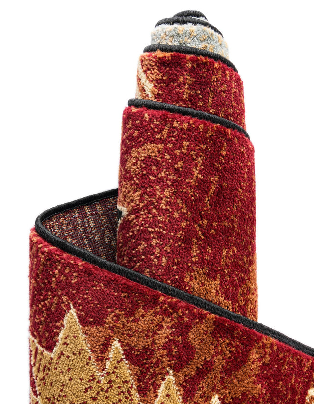 Red 7' 10 x 7' 10 Pioneer Square Area Rug