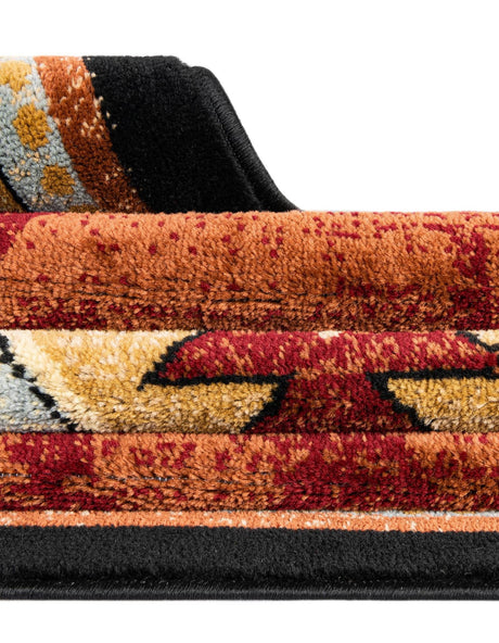 Red 7' 10 x 7' 10 Pioneer Square Area Rug Classic Southwestern Motif Durable Stain Resistant Easy Clean Carpet for Traditional Interior Decor for Sale at Rug Engine