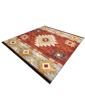 Red 7' 10 x 7' 10 Pioneer Square Area Rug
