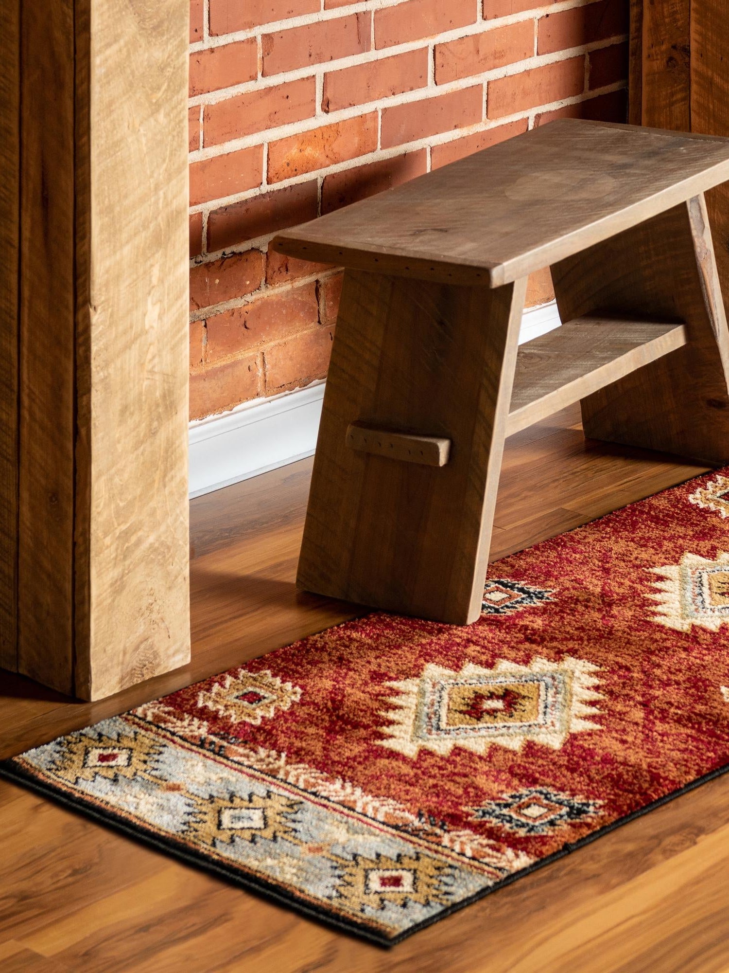 Red 2' x 9' 10 Pioneer Runner Area Rug