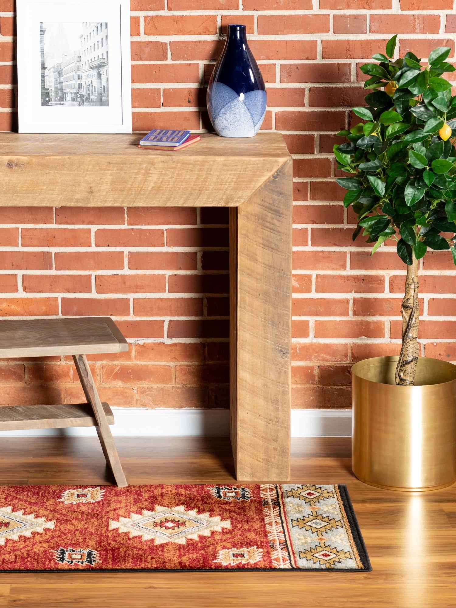 Red 2' x 9' 10 Pioneer Runner Area Rug