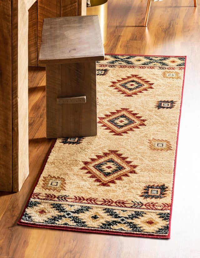 Ivory 2' x 6' 1 Pioneer Runner Area Rug