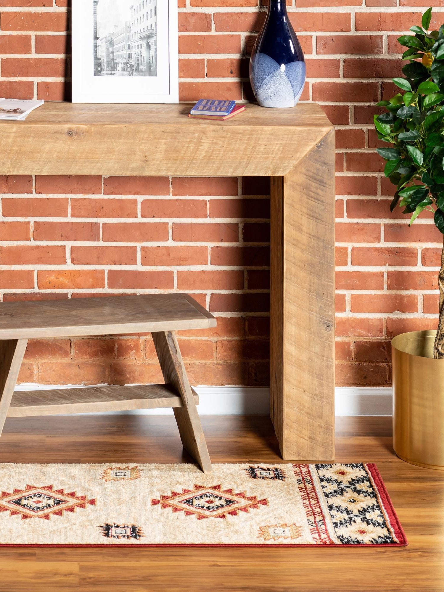 Ivory 2' x 6' 1 Pioneer Runner Area Rug