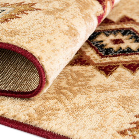 Ivory 2' x 10' Pioneer Runner Area Rug Classic Southwestern Motif Durable Stain Resistant Easy Clean Carpet for Traditional Interior Decor for Sale at Rug Engine