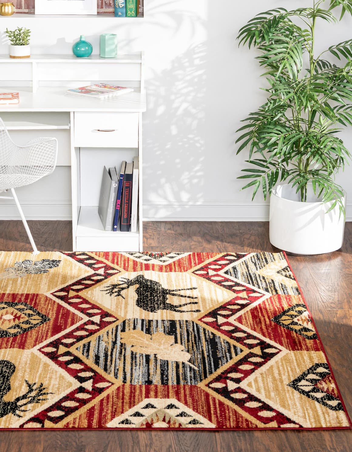 Multicolor 5' 3 x 8' Pioneer Rectangle Area Rug