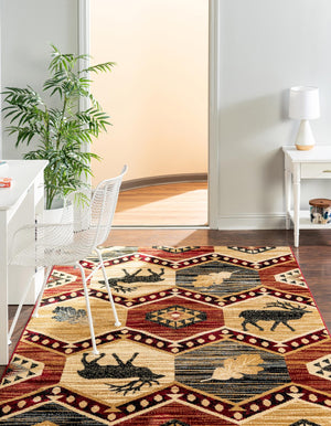 Multicolor 9' x 12' Pioneer Rectangle Area Rug