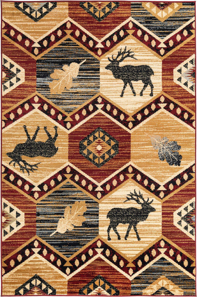 Multicolor 5' 3 x 8' Pioneer Rectangle Area Rug