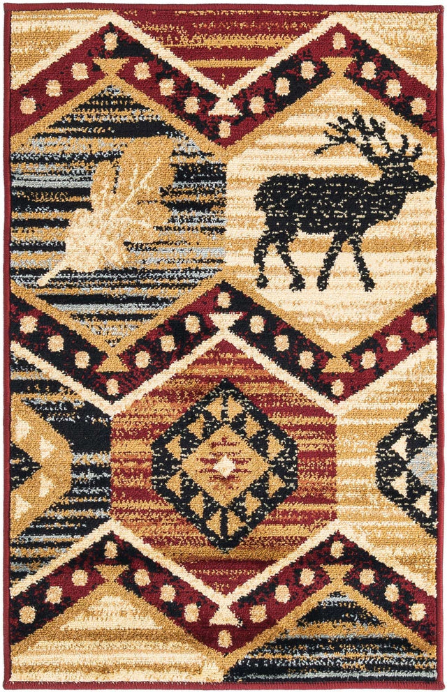 Multicolor 2' x 3' 1 Pioneer Rectangle Area Rug