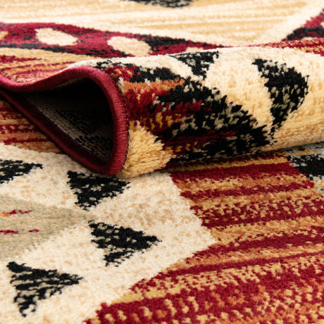 Multicolor 5' 3 x 5' 3 Pioneer Round Area Rug Classic Southwestern Motif Durable Stain Resistant Easy Clean Carpet for Traditional Interior Decor for Sale at Rug Engine