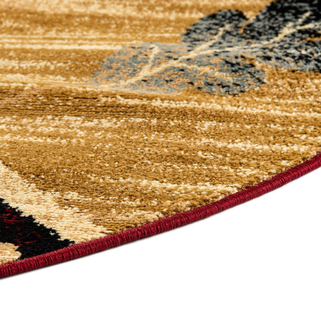 Multicolor 5' 3 x 5' 3 Pioneer Round Area Rug Classic Southwestern Motif Durable Stain Resistant Easy Clean Carpet for Traditional Interior Decor for Sale at Rug Engine