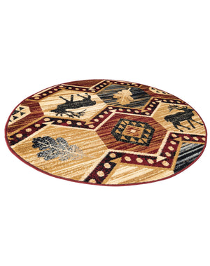 Multicolor 4' 1 x 4' 1 Pioneer Round Area Rug