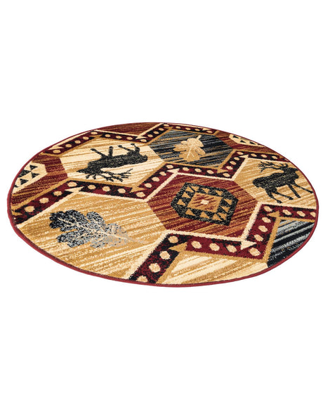 Multicolor 4' 1 x 4' 1 Pioneer Round Area Rug