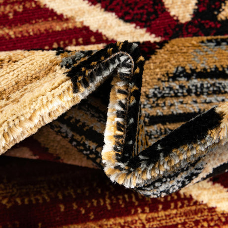 Multicolor 5' 3 x 5' 3 Pioneer Square Area Rug Classic Southwestern Motif Durable Stain Resistant Easy Clean Carpet for Traditional Interior Decor for Sale at Rug Engine