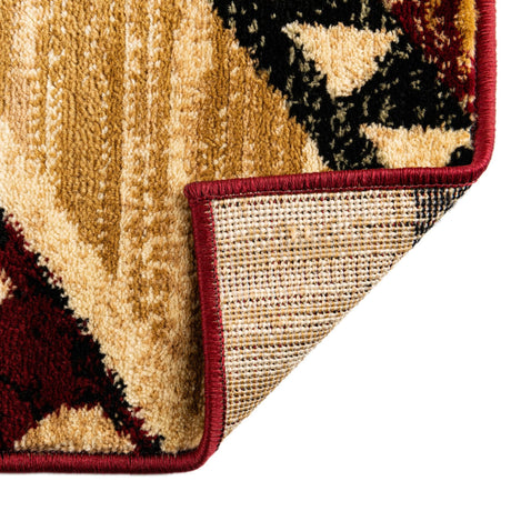 Multicolor 5' 3 x 5' 3 Pioneer Square Area Rug Classic Southwestern Motif Durable Stain Resistant Easy Clean Carpet for Traditional Interior Decor for Sale at Rug Engine