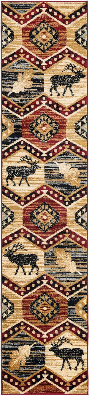 Multicolor 2' x 10' Pioneer Runner Area Rug