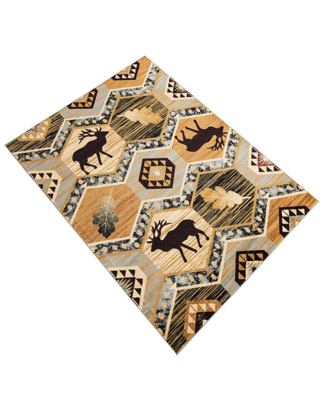Blue 7' 10 x 10' Pioneer Rectangle Area Rug Classic Southwestern Motif Durable Stain Resistant Easy Clean Carpet for Traditional Interior Decor for Sale at Rug Engine