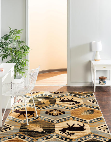 Blue 10' x 14' 1 Pioneer Rectangle Area Rug Classic Southwestern Motif Durable Stain Resistant Easy Clean Carpet for Traditional Interior Decor for Sale at Rug Engine