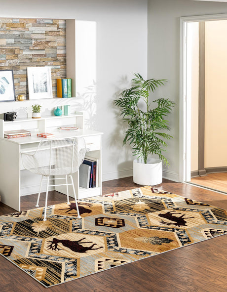 Blue 10' x 14' 1 Pioneer Rectangle Area Rug Classic Southwestern Motif Durable Stain Resistant Easy Clean Carpet for Traditional Interior Decor for Sale at Rug Engine