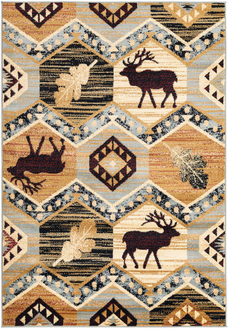 Blue 4' 1 x 6' 1 Pioneer Rectangle Area Rug