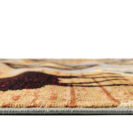 Blue 7' 10 x 7' 10 Pioneer Round Area Rug Classic Southwestern Motif Durable Stain Resistant Easy Clean Carpet for Traditional Interior Decor for Sale at Rug Engine