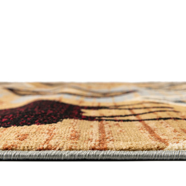 Blue 5' 3 x 5' 3 Pioneer Round Area Rug