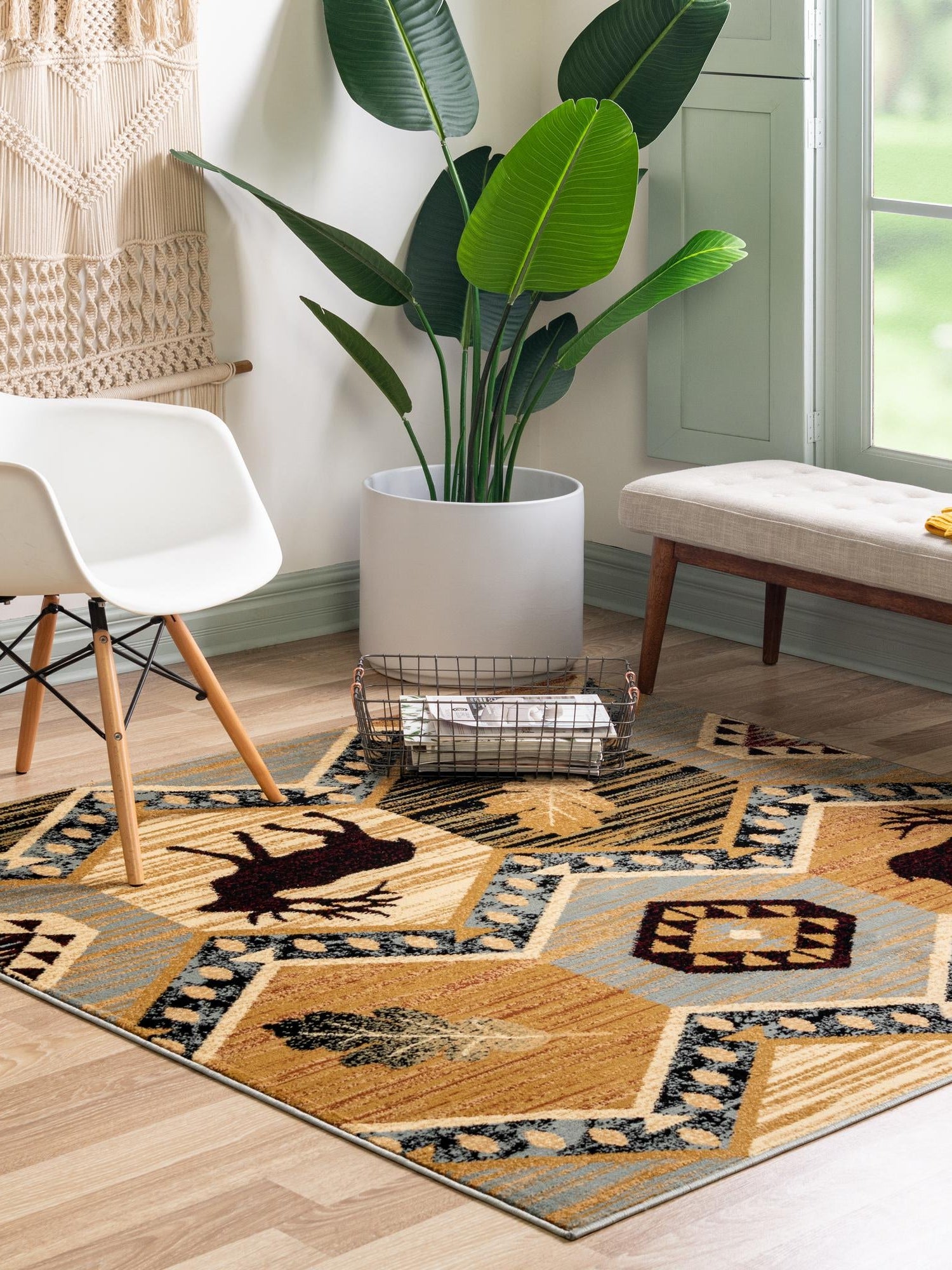 Blue 7' 10 x 7' 10 Pioneer Square Area Rug