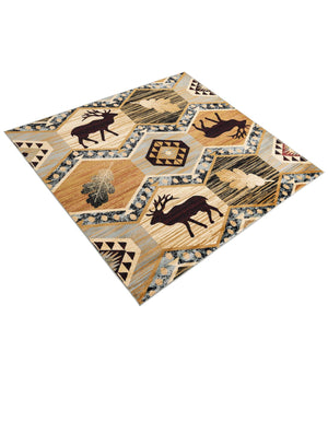 Blue 7' 10 x 7' 10 Pioneer Square Area Rug