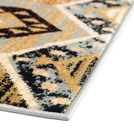 Blue 2' x 6' 1 Pioneer Runner Area Rug Classic Southwestern Motif Durable Stain Resistant Easy Clean Carpet for Traditional Interior Decor for Sale at Rug Engine