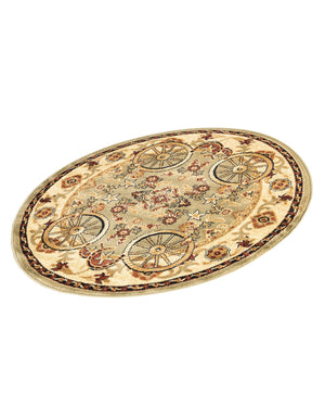 Green 4' 1 x 4' 1 Pioneer Round Area Rug