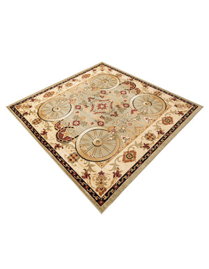 Green 7' 10 x 7' 10 Pioneer Square Area Rug