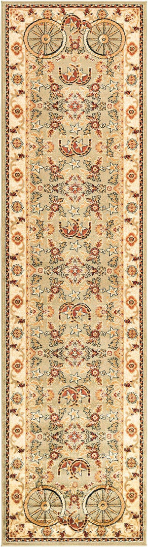 Green 2' 11 x 12' Pioneer Runner Area Rug