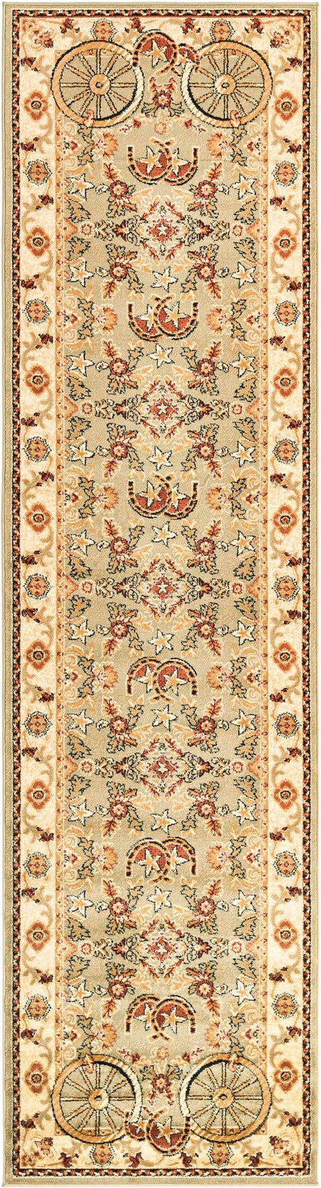 Green 2' 11 x 12' Pioneer Runner Area Rug