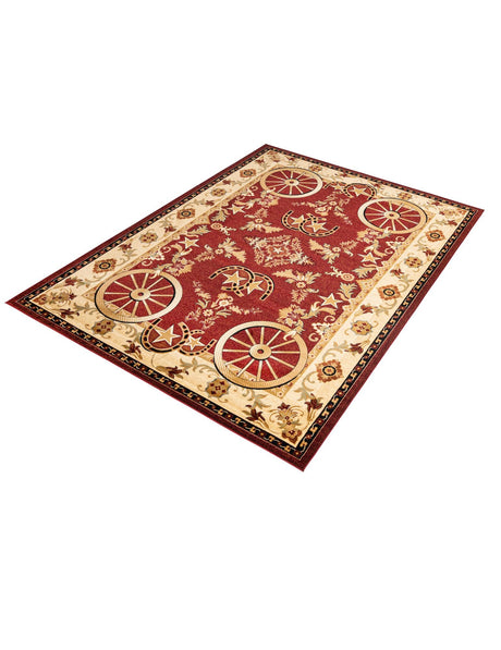 Red 10' x 14' 1 Pioneer Rectangle Area Rug Classic Southwestern Motif Durable Stain Resistant Easy Clean Carpet for Traditional Interior Decor for Sale at Rug Engine