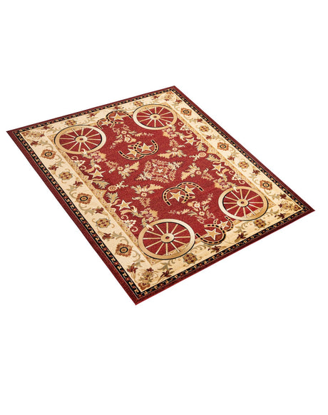 Red 10' x 14' 1 Pioneer Rectangle Area Rug Classic Southwestern Motif Durable Stain Resistant Easy Clean Carpet for Traditional Interior Decor for Sale at Rug Engine